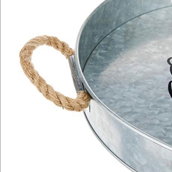 Brownlow “eat well, laugh often, love much” galvanized tin vintage style tray - Picture 7 of 8